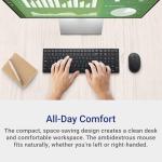 Dell KM555 Silent Keyboard and Mouse - 18 Programmable Shortcut Keys, Copilot Key, Secure Dual-Mode connectivity, Adjustable DPI, Ambidextrous, Low Battery LED Indicator, 3-Year Warranty - Black