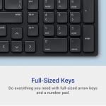 Dell KM555 Silent Keyboard and Mouse - 18 Programmable Shortcut Keys, Copilot Key, Secure Dual-Mode connectivity, Adjustable DPI, Ambidextrous, Low Battery LED Indicator, 3-Year Warranty - Black