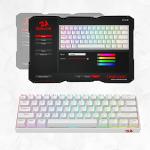 Redragon K530 Pro Draconic 60% Wireless RGB Mechanical Keyboard, BT/2.4Ghz/Wired 3-Mode 61 Keys Compact Gaming Keyboard w/Hot-Swap Socket, Free-Mod Plate Mounted PCB & Linear Red Switch