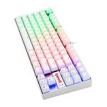 Redragon K552 Mechanical Gaming Keyboard 60% Compact 87 Key Kumara Wired Cherry MX Blue Switches Equivalent for Windows PC Gamers (RGB Backlit White)