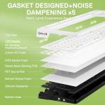 Redragon K686 PRO 98 Keys Wireless Gasket RGB Gaming Keyboard, 3-Mode PBT Mechanical Keyboard w/Hot-Swap Socket, Dedicated Knob Control & 5-Layer Noise Dampening, Custom Linear Switch