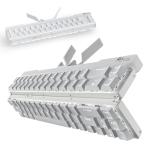 RK ROYAL KLUDGE F68 60% Foldable Low Profile Mechanical Keyboard, Wireless Mechanical Keyboard with Aluminum Body, Built-in Stand Holder, White Backlit, 68 Keys, Tactile Brown Switch