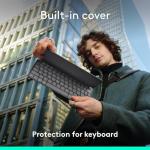 Logitech Keys-to-GO 2 Portable Wireless iPad Keyboard with Built-in Cover, Slim and Compact Bluetooth Keyboard for iPad, iPhone, Mac, and Apple TV, Easily Switch with Devices - Graphite