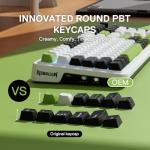 Redragon K686 PRO 98 Keys Wireless Gasket RGB Gaming Keyboard, 3-Mode PBT Mechanical Keyboard w/Hot-Swap Socket, Dedicated Knob Control & 5-Layer Noise Dampening, Custom Linear Switch