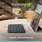Logitech Keys-to-GO 2 Portable Wireless iPad Keyboard with Built-in Cover, Slim and Compact Bluetooth Keyboard for iPad, iPhone, Mac, and Apple TV, Easily Switch with Devices - Graphite