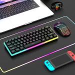 RedThunder 60% Wireless Gaming Keyboard & Mouse Combo with Rechargeable Battery, Ultra-Compact Small RGB Mechanical Feel Keyboard, Ergonomic Lightweight Honeycomb Optical Mouse for Gaming/Business