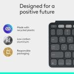 Logitech Keys-to-GO 2 Portable Wireless iPad Keyboard with Built-in Cover, Slim and Compact Bluetooth Keyboard for iPad, iPhone, Mac, and Apple TV, Easily Switch with Devices - Graphite