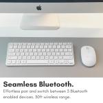 Macally Compact Bluetooth Keyboard for Mac - Premium Multi Device Connectivity - Compatible Apple Wireless Keyboard for MacBook Pro/Air, iMac, Mac mini, iPad, Laptop, and PC