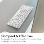 Macally Compact Bluetooth Keyboard for Mac - Premium Multi Device Connectivity - Compatible Apple Wireless Keyboard for MacBook Pro/Air, iMac, Mac mini, iPad, Laptop, and PC