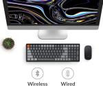 Keychron K4 Wireless Bluetooth/USB Wired Gaming Mechanical Keyboard, Compact 100 Keys 96% Layout RGB LED Backlit Gateron G Pro Red Switch N-Key Rollover, Aluminum Frame for Mac Windows, Version 2