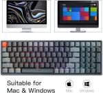 Keychron K4 Wireless Bluetooth/USB Wired Gaming Mechanical Keyboard, Compact 100 Keys 96% Layout RGB LED Backlit Gateron G Pro Red Switch N-Key Rollover, Aluminum Frame for Mac Windows, Version 2