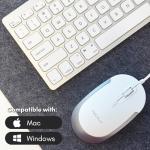Macally USB Wired Keyboard and Mouse Combo for Mac and PC - Save Space with a Compact Small Apple Keyboard and Mouse for MacBook Pro/Air, iMac Mini/Pro