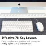 Macally USB Wired Keyboard and Mouse Combo for Mac and PC - Save Space with a Compact Small Apple Keyboard and Mouse for MacBook Pro/Air, iMac Mini/Pro
