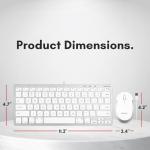 Macally USB Wired Keyboard and Mouse Combo for Mac and PC - Save Space with a Compact Small Apple Keyboard and Mouse for MacBook Pro/Air, iMac Mini/Pro