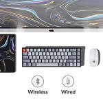 Keychron K6 Bluetooth 5.1 Wireless Mechanical Keyboard with Keychron K Pro Red Switch/LED Backlit/Rechargeable Battery, 68 Keys Compact Keyboard Compatible with Mac Windows