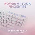 Logitech G713 Wired Mechanical Gaming Keyboard with LIGHTSYNC RGB Lighting, Clicky Switches (GX Blue), and Keyboard Palm Rest, PC/Mac Compatible - White Mist