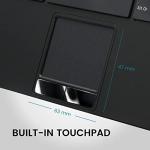 Perixx PERIBOARD-525 US, Wired Mini USB Keyboard with Touchpad - X Type Scissor Keys - 11.18x7.17x1.1 Inches - Build-in 2 USB Hubs - US English
