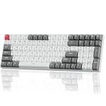 RK ROYAL KLUDGE RK100 Wireless Mechanical Keyboard RGB Backlit Bluetooth5.1/2.4G/Wired 96% Full Size 100-Key Hot Swappable Gaming Keyboard Brown Switch Carbon