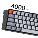 Keychron K6 Bluetooth 5.1 Wireless Mechanical Keyboard with Keychron K Pro Red Switch/LED Backlit/Rechargeable Battery, 68 Keys Compact Keyboard Compatible with Mac Windows