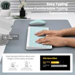 cimetech Wireless Keyboard Mouse Combo, Compact Full Size Wireless Keyboard and Mouse Set Less Noise Keys 2.4G Ultra-Thin Sleek Design for Windows, Computer, PC, Notebook, Laptop - Aqua Green