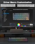 AULA F75 Pro Wireless Mechanical Keyboard,75% Hot Swappable Custom Keyboard with Knob,RGB Backlit,Pre-lubed Reaper Switches,Side Printed PBT Keycaps,2.4GHz/USB-C/BT5.0 Mechanical Gaming Keyboards