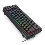Redragon K722 60% Wired Gasket RGB Gaming Keyboard, 61 Keys Hot-Swap Compact Mechanical Keyboard w/Free-Mod Socket, 3-Layer Noise Dampening, Quiet Custom Linear Switch