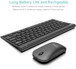 Arteck Bluetooth Keyboard and Mouse Combo Ultra Compact Slim Stainless Full Size Keyboard and Ergonomic Mice for Computer/Desktop/PC/Laptop/Surface and Windows 10/8/7 Built in Rechargeable Battery