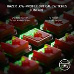 Razer DeathStalker V2 Pro TKL Wireless Gaming Keyboard: Low Profile Optical Switches Linear Red - HyperSpeed Wireless & Bluetooth - Chroma RGB - Up to 200 Hr Battery - Snap Tap - White