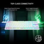 Razer DeathStalker V2 Pro TKL Wireless Gaming Keyboard: Low Profile Optical Switches Linear Red - HyperSpeed Wireless & Bluetooth - Chroma RGB - Up to 200 Hr Battery - Snap Tap - White
