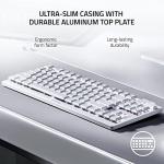 Razer DeathStalker V2 Pro TKL Wireless Gaming Keyboard: Low Profile Optical Switches Linear Red - HyperSpeed Wireless & Bluetooth - Chroma RGB - Up to 200 Hr Battery - Snap Tap - White