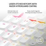 Razer DeathStalker V2 Pro TKL Wireless Gaming Keyboard: Low Profile Optical Switches Linear Red - HyperSpeed Wireless & Bluetooth - Chroma RGB - Up to 200 Hr Battery - Snap Tap - White