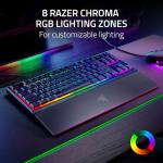 Razer Ornata V3 TKL Gaming Keyboard: Low Profile Keys - Mecha Membrane Switches - UV Coated Keycaps - Backlit Media Keys - 8 Zone RGB Lighting - Spill Resistant - Magnetic Wrist Wrest Snap Tap