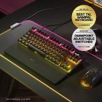 SteelSeries Apex Pro TKL HyperMagnetic Gaming Keyboard - Adjustable Actuation - Esports Tenkeyless - OLED Screen - RGB - PBT Keycaps - USB-C - 2023 Edition,Black