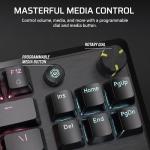 Corsair K70 CORE TKL RGB Tenkeyless Mechanical Wired Gaming Keyboard – Pre-Lubed MLX Red v2 Linear Switches, SOCD, ABS Double-Shot Keycaps, Sound Dampening, 1000Hz Polling, QWERTY NA – Black