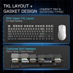 Redragon K707 PRO GB 80% Gasket RGB Gaming Keyboard, 3-Modes Wireless TKL Mechanical Keyboard w/Hot-Swap South-Facing LEDs Socket, PBT Gradient Keycaps & 5-Layer Noise Dampening, Custom Linear Switch