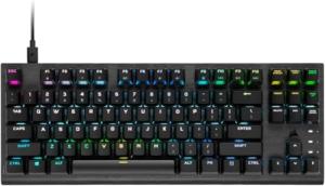 Corsair K60 RGB TKL RGB Tenkeyless Optical-Mechanical Wired Gaming Keyboard - OPX Switches - Polycarbonate Keycaps - iCUE Compatible - QWERTY NA Layout - Black (Renewed)
