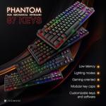 TECWARE Phantom 87 Key Mechanical Keyboard, RGB led, Outemu RED Switch