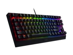 Razer BlackWidow V3 Tenkeyless Mechanical Gaming Keyboard Mechanical Switches - Chroma RGB Lighting - Compact Form Factor - Programmable Macro Functionality - USB Passthrough (Renewed)