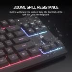Corsair K55 CORE TKL RGB Gaming Keyboard – Tenkeyless, 8-Zone RGB, Quiet Membrane Keys, Spill Resistant, Media Keys, 1000Hz Polling – NA Layout – Black