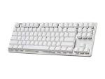 G.SKILL USB KM360 Professional Tenkeyless Mechanical Keyboard, Cherry MX Red, ABS Dual Injection Keycap, (White)