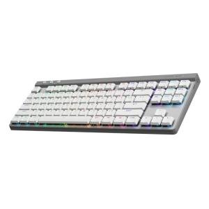 Logitech G515 Lightspeed TKL Low Profile Wireless Gaming Keyboard, LIGHTSYNC RGB, Thin Tenkeyless Design, Double-Shot PBT Keycaps, Linear (Red) Mechanical Switches - White