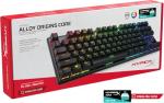 HyperX Alloy Origins Core Mechanical Gaming Keyboard Low Profile Aluminum Body Aqua Switch Tactile RGB Backlit for Xbox Series PS5 PS4 Computer PC Gaming Keyboards Tenkeyless Compact, Black (Renewed)