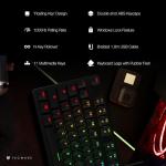 TECWARE Phantom 87 Key Mechanical Keyboard, RGB led, Outemu RED Switch