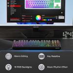Redragon K707 PRO GB 80% Gasket RGB Gaming Keyboard, 3-Modes Wireless TKL Mechanical Keyboard w/Hot-Swap South-Facing LEDs Socket, PBT Gradient Keycaps & 5-Layer Noise Dampening, Custom Linear Switch