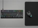 Corsair K60 RGB TKL RGB Tenkeyless Optical-Mechanical Wired Gaming Keyboard - OPX Switches - Polycarbonate Keycaps - iCUE Compatible - QWERTY NA Layout - Black (Renewed)