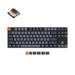 Keychron K1, Tenkeyless Layout 87 Keys Ultra-Slim Bluetooth Wireless/USB Wired Mechanical Keyboard with Low-Profile Gateron Brown Switch White LED Backlit Compatible with Mac Windows-Version 5