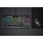 Corsair K70 RGB TKL CHAMPION SERIES Tenkeyless Optical-Mechanical Gaming Keyboard (OPX RGB Keyswitches, PBT Double-Shot Keycaps, Detachable USB-C Cable) QWERTY, NA Layout - Black