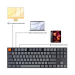 Keychron K1, Tenkeyless Layout 87 Keys Ultra-Slim Bluetooth Wireless/USB Wired Mechanical Keyboard with Low-Profile Gateron Brown Switch White LED Backlit Compatible with Mac Windows-Version 5
