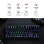 RK ROYAL KLUDGE RK87 Sink87G RGB Wireless TKL Mechanical Gaming Keyboard, 87 Keys No Numpad Tenkeyless Compact 2.4G Wireless Keyboard with Tactile Brown Switches, Exceptional Macro Settings
