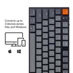 Keychron K1, Tenkeyless Layout 87 Keys Ultra-Slim Bluetooth Wireless/USB Wired Mechanical Keyboard with Low-Profile Gateron Brown Switch White LED Backlit Compatible with Mac Windows-Version 5